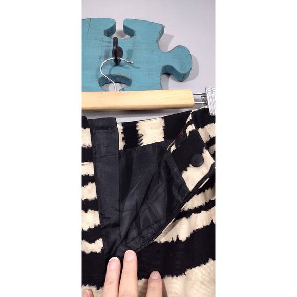 Talbots Collection tie dye pencil skirt tan black cotton lined size 10 - Picture 5 of 9